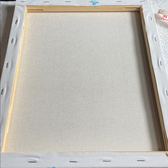 Floral Canvas Art with Blue and White Accents - Picture 2 of 3